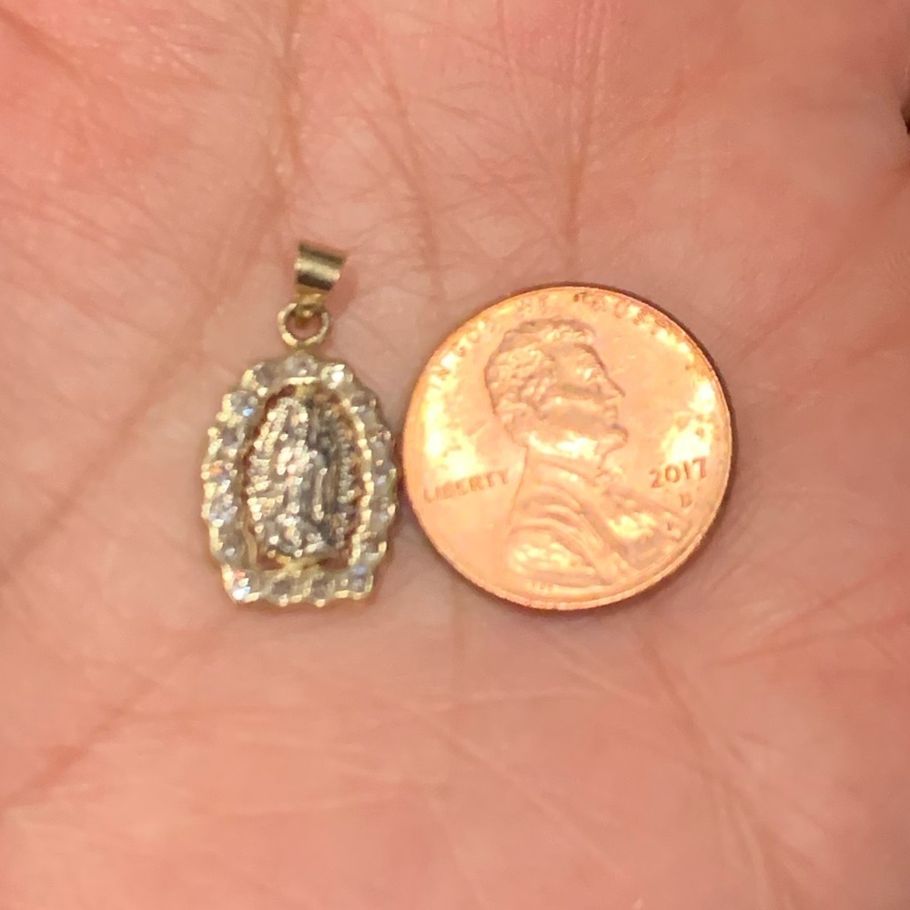 New 10k Gold Religion Virgin Mary Pendent - Picture 5 of 6